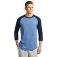 thumbnail image 2 of Sport-Tek ®  Colorblock Raglan Jersey.  T200 S Carolina Blue/ Navy, 2 of 4