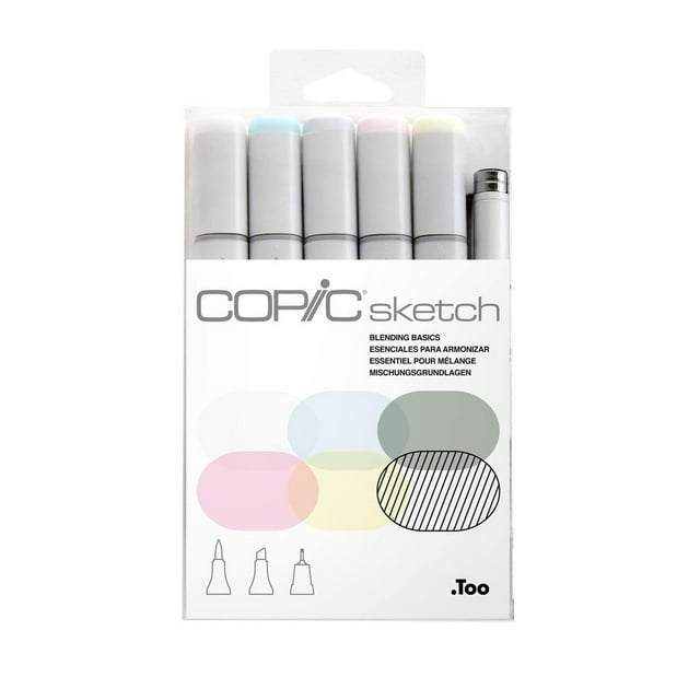 Marcadores a Base de Alcohol Copic Sketch Básicos de Mezcla Multicolor con Bolígrafo Multiforro