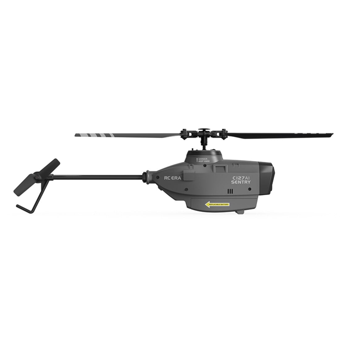 C127AI Single-Rotor Brushless RC Helicopter with 1080P Camera, 2.4G 4CH No Aileron RC Aircraft with Optical Flow, AI Tracking, Altitude Hold - RTF