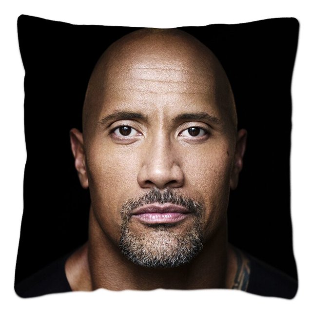 The Rock Face Dwayne funda de cojín para sofá, cubierta decorativa para el hogar, Actor americano Johnson, funda de almohada de poliéster