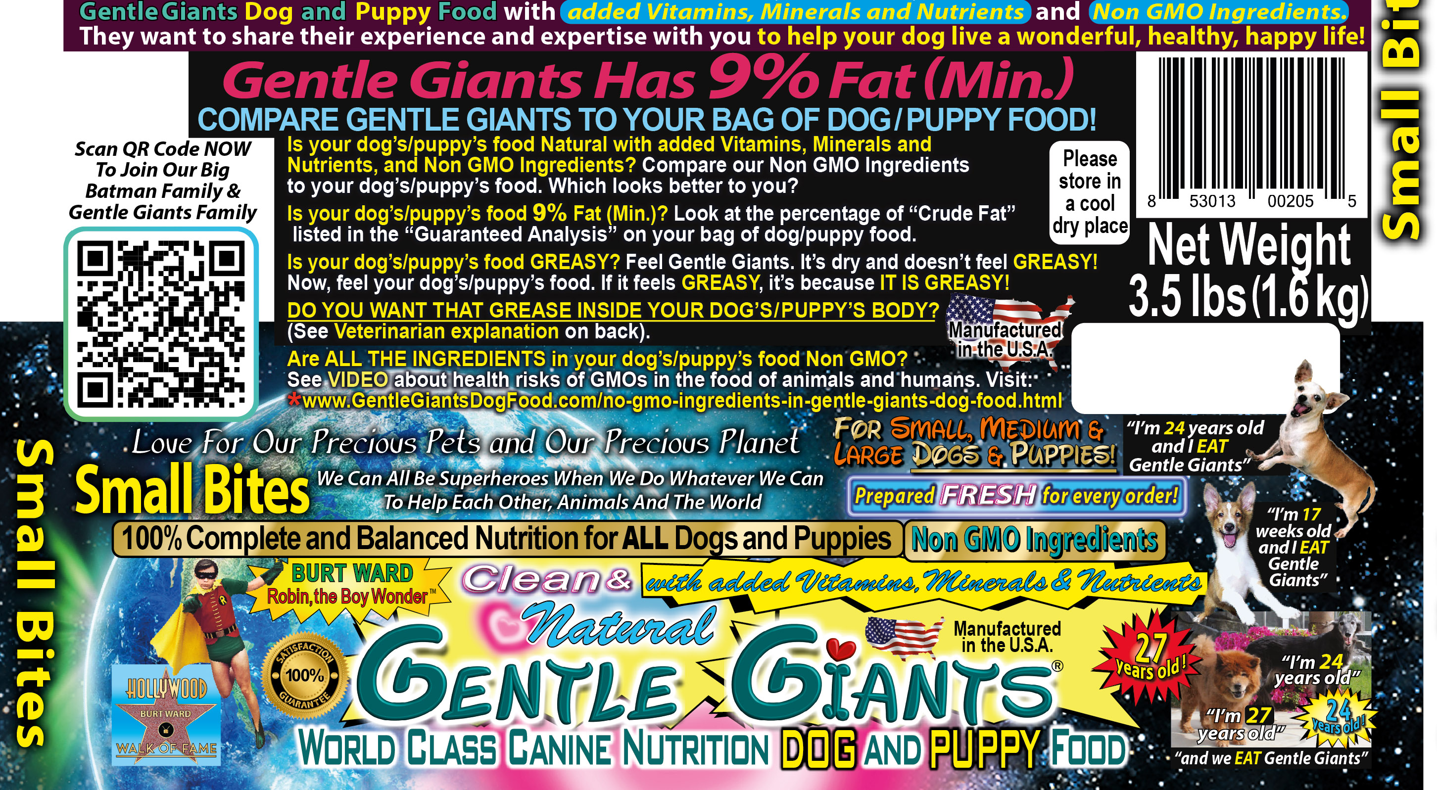 Gentle Giants Chicken Flavor Dry Dog Food, 3.5 Lb