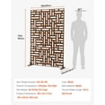 thumbnail image 6 of Metal Privacy Screen 36" x 72" Outdoor Privacy Screens  Panels for Patio Brown, 6 of 10