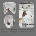 thumbnail image 6 of 4PCS Farmhouse Shower Curtain Set, Country Vintage Wood Plank Woodland Wild Animal Hunting Lodge Black Bear Elk Moose Deer Birds Cabin Rustic Bathroom Decor, Non-Slip Bath Mat, Pine Tree, 6 of 7