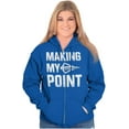 thumbnail image 3 of Making My Point Bow Hunting Season Zip Up Hoodie Men's Women's Brisco Brands X, 3 of 6