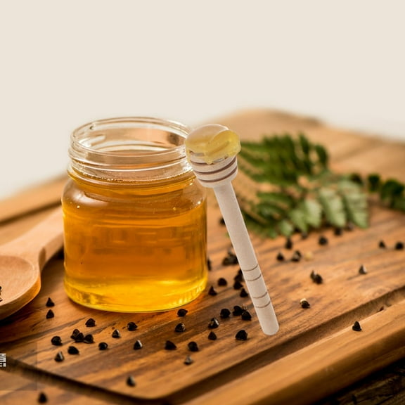 HOMEMAXS Wooden Honey Dippers Sticks Honey Stirrer Honeycomb Sticks Honey Wands For Honey Jar Dispense Honey Wedding Party Favors