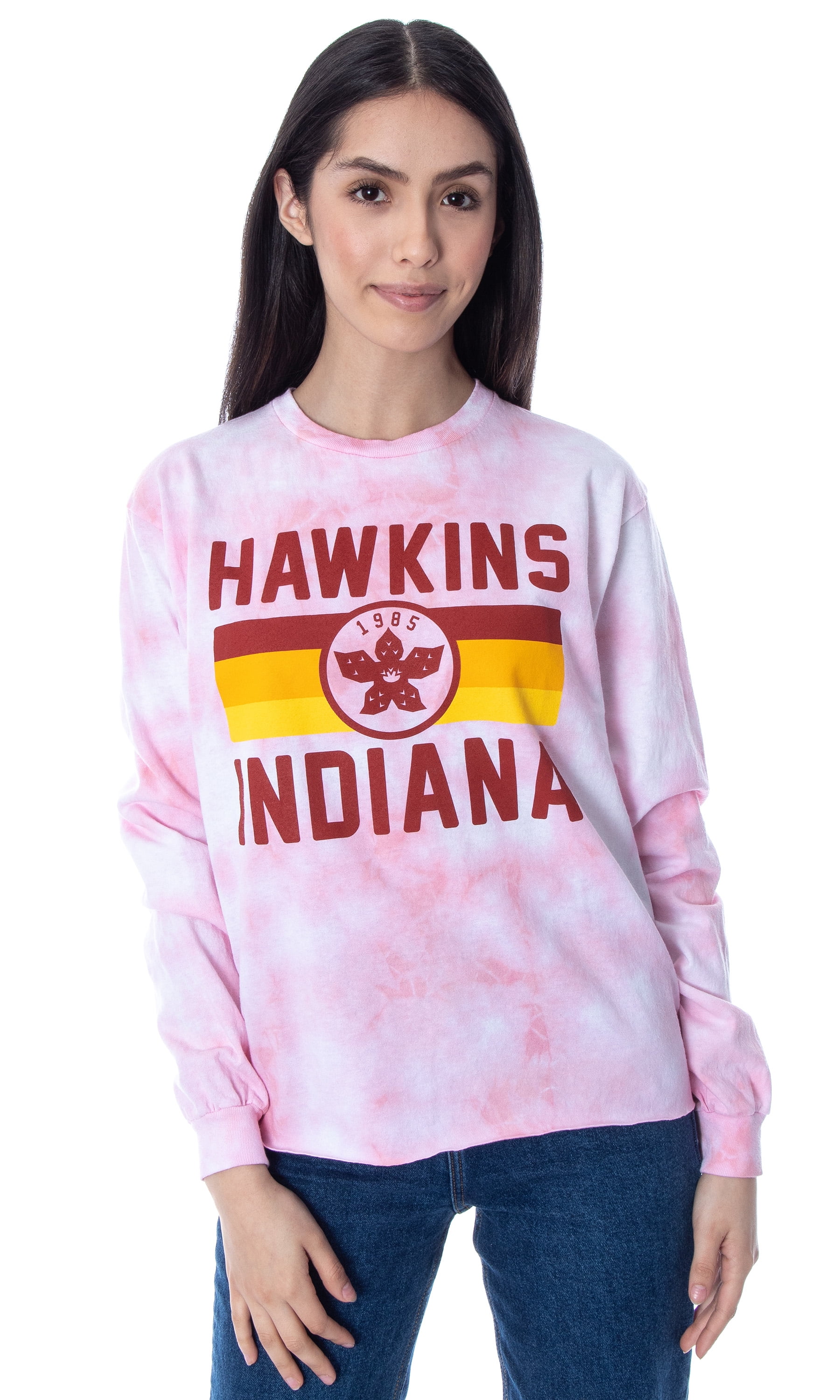 Things Women's Hawkins Indiana Tie-Dye Skimmer Long Sleeve T-Shirt, L - Walmart.com