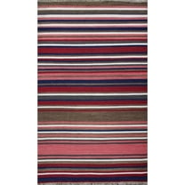Kilim 05 4X6 Red Handwoven Wool Area Rug