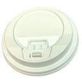 thumbnail image 4 of VeZee 10 Oz Disposable Heaven Poly Paper Durable Hot Cup with White Hinged Tab Lids For Hot/Cold Drink, Coffee Cups, Tea, Cocoa, Travel, Hot Chocolate, Chai, Latte & Hot Soup|200CT, 4 of 6