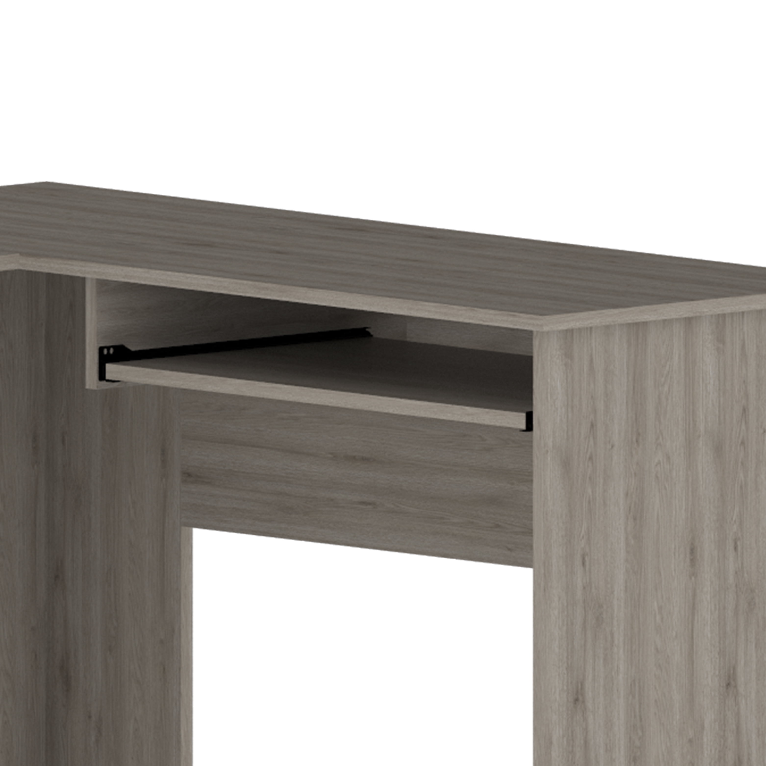 Raleigh 88 Inch L Shaped Desk with Two Drawers and CPU Storage