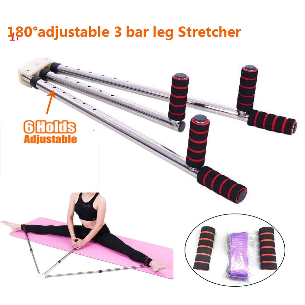Heavy Duty 3 Bar Leg Stretcher Stretching Machine Foam Handles Martial Arts Yoga 