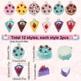 thumbnail image 4 of 1 Box 24Pcs 12 Styles Strawberry Cake Charms Resin Dessert Charms Cute 3D Cakes Sweet Strawberries Food Desserts Charm for Jewelry Making Charms Necklace Bracelet Keychain DIY Craftings, 4 of 6