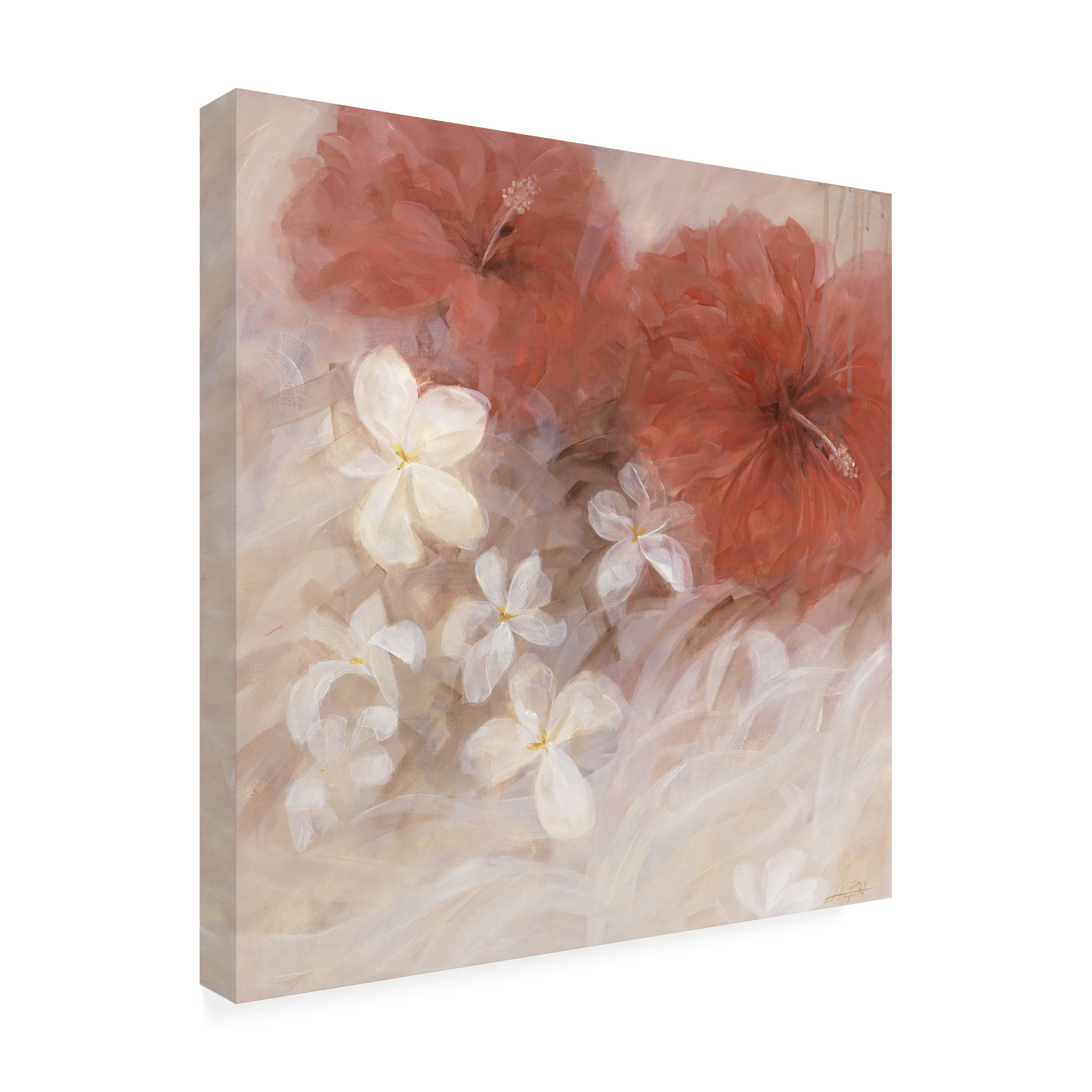 Li Bo 'Hibiscus II' Canvas Art