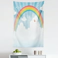 thumbnail image 1 of Cloud Tapestry, Colorful Rainbow Arc in the Sky with a Butterfly on Starburst Stripes Background, Fabric Wall Hanging Decor for Bedroom Living Room Dorm, 5 Sizes, Multicolor, by Ambesonne, 1 of 1