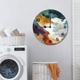 thumbnail image 7 of ZXCXRQFa Clock Watercolor Art Wall Clock Vintage Battery Operated Silent Non Ticking Round Wooden Wall Clocks Decorative for Kitchen Living Room Bedroom Office Garden Outdoor 10 Inch, 7 of 7
