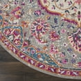 thumbnail image 4 of Nourison Passion Grey/Multicolor 8' x Round Area Rug, Traditional, Persian, Bed Room, Living Room, Dining Room, Kitchen, , Easy Cleaning, Non Shedding (8' Round), 4 of 8
