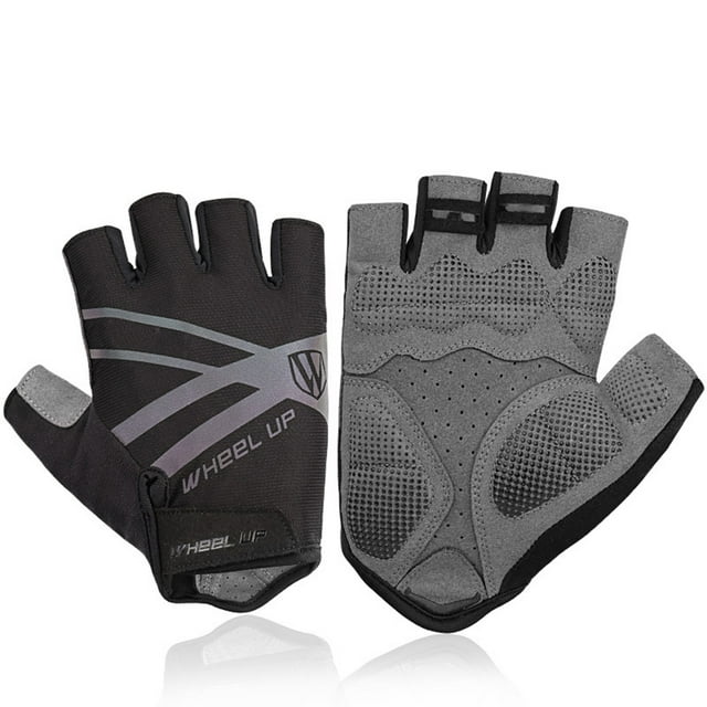Gants Demi-Doigt Antidérapants avec Support de Poignet Rembourré Entraînement Physique Courts Ouverts