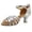 Silver, variant on Heels for Women Peep Toe Crooss Strappy Sandals Latin Practice Performance Dance Shoes Prom Party Dress Shoes Gold Size 6