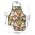thumbnail image 4 of Fuzoiu Watercolor Dogs Print Waterproof Apron, Kitchen Apron for Women Men Chef, Apron for Christmas Dinner Party Cooking Baking Crafting House Cleaning Kitchen, 4 of 7