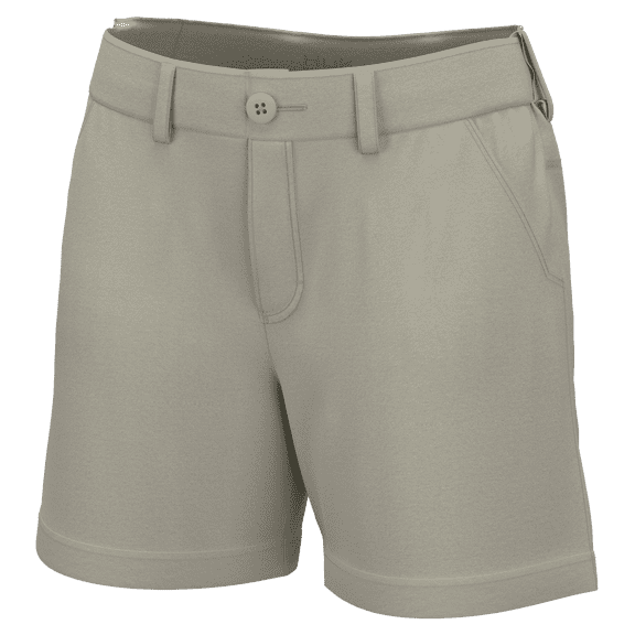 Huk Next Level Knit-Waist Shorts for Ladies - Khaki - M