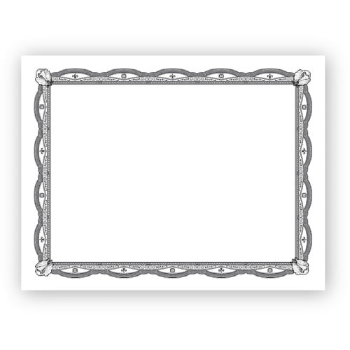 Geographics Silver Foil Award Certificates - 65 lb Basis Weight - 11 Geographics Silver Foil Award Certificates - 65 lb Basis Weight - 11