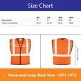 thumbnail image 2 of Kishigo Hi Vis Hook-and-Loop Mesh Safety Vest, High Visibility Construction Vest for Men, Orange S Pack 2, 2 of 6
