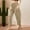 Khaki, variant on Qulqfy Split Summer Pants for Women Straight Leg Baggy Beige Drawstring Casual Pants Womens Scrubs Joggers L