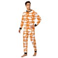 thumbnail image 2 of Fgnfyis Halloween Family Pajamas Loose Print Soft Cozy 2 Piece Set Tops Pants Sleepwear Loungewear, 2 of 4