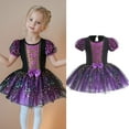 thumbnail image 2 of Felwors Robe Ballerine à Manches Courtes en Tulle à Sequins pour Filles Tout-Petits Robe de Princesse Robe de Danse Vêtements de Fête, 2 of 9