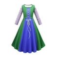 thumbnail image 2 of IDOPIP Halloween Sanderson Sisters Costume Kids Girls Sarah Mary Winifred Witch Dress with Cape Fancy Dress up Cosplay Suit for Photo Shoot Party 5-6 Years Green, 2 of 12