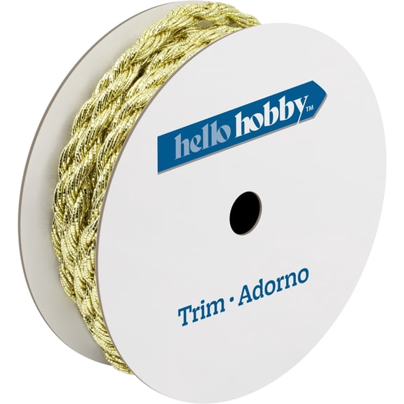 Hello Hobby Gold Cord Twist Sewing Trim, 5 mm x 3 yd