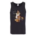 thumbnail image 2 of Wild Bobby God Made Me This Way Cross with Sunflowers Inspirational/Christian Men Tank Top, Black, Small, 2 of 6