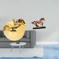 thumbnail image 2 of Estatua decorativa, escultura de fruta, figura de caballo, caballo en miniatura, adorno de resina de cerámica coleccionable, forma artística de animal, 2 of 8