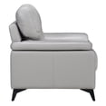 thumbnail image 3 of OakvillePark Whitby Leather Upholstered Living Room Chair, Silver Gray, 3 of 5