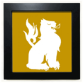 thumbnail image 1 of Ferocious Ability Supernatural Animals Squat Abroad Black Square Frame Picture Wall Tabletop, 1 of 3
