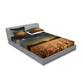 thumbnail image 2 of Ambesonne Space Fitted Sheet & Pillow Sham Set, Star Clusters in Twilight, Full, Tan Grey, 2 of 2