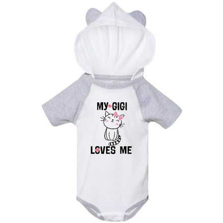 

Inktastic My Gigi Loves Me Girls Granddaughter Gift Baby Girl Bodysuit