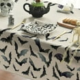 thumbnail image 3 of Halloween Tablecloth 60x84 Inch Rectangular, Bats Washable Table Cover for Party Picnic Dinner Decor, 3 of 6