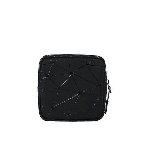 Waterproof PU Leather Sanitary Napkin Organizer Pouch Rhombus Quare Bag Handbag