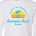 thumbnail image 4 of Inktastic Summer Enjoy the Sunshine Huntington Beach California Blue Long Sleeve Youth T-Shirt, 4 of 5