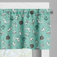thumbnail image 3 of Ambesonne Marine Window Valance, Sailor Birds Boats Anchors, 54" X 12", Seafoam Grey, 3 of 5
