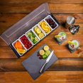 thumbnail image 2 of Fruit Dispenser Tray For 6-Compartment Fruit Side Dish And Condiment Fruit Caddy Bar Kitchen Ingredients Holder, 2 of 7