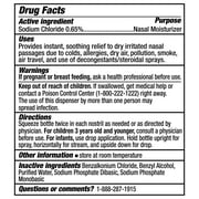 Equate Premium Saline Nasal Liquid Mist Spray, 3 fl oz