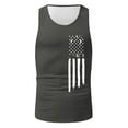 thumbnail image 4 of Ierhent American Flag Shirts for Men Mens Tank Top Soft Performance Boxing Gym Shirts Plain Muscle Tee(Y-Dark Gray,XL), 4 of 4