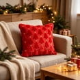 thumbnail image 2 of HJuyYuah Christmas Pillow Covers, 18x18 in Christmas Tree Decorative Pillow Cases with Zipper, Cozy Decor Covers for Living Room ,Couch, Sofa, Bed (Red), 2 of 8