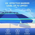 thumbnail image 3 of AMMSUN 7ft Heavy Duty Beach Umbrella UPF50+ with Sand Anchor & Tilt Shelter & Bag,Blue Horizon, 3 of 9