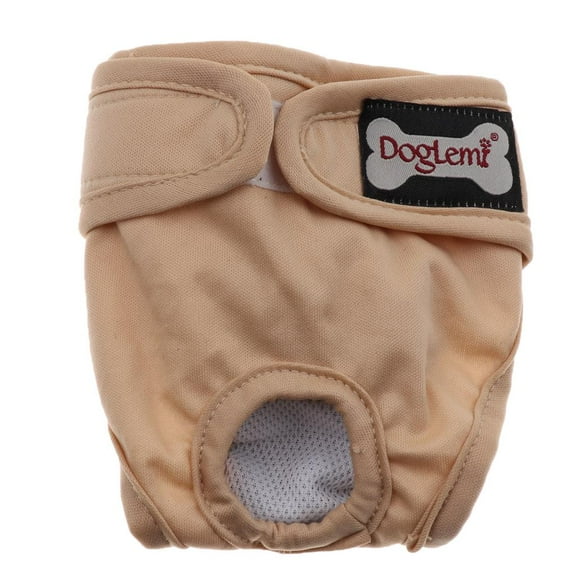 Pantalones sanitarios reutilizables Zulema para perros y niñas S Beige