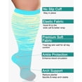 thumbnail image 3 of 2 Packs Plus Size Compression Socks Wide Calf For Women & Men 20-30 mmhg - Large Size Knee High Support Stockings For Medical,XXL, 3 of 6