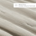 thumbnail image 4 of Noble Linens 3 Piece Cloud Gauze Textured All Season Down-Alternative Comforter Set, Tan, Twin/TwinXL, 4 of 15