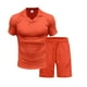 thumbnail image 4 of Mangas de Mano para Hombres Casual Sólido de Manga Corta Cuello Redondo Blusa Y Pantalones Cortos Conjunto, Traje de Dos Piezas de Poliéster de Moda para el Uso Diario de Primavera Verano, 4 of 6