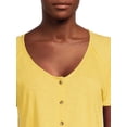 thumbnail image 4 of Time and Tru Women's Peplum Top, Sizes XS-XXXL, 4 of 5